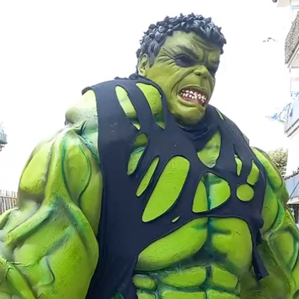 mascotte hulk per compleanni e eventi